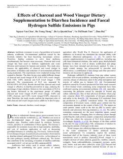 Effects of Charcoal and Wood Vinegar Dietary Supplementation to