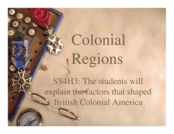 American Colonies - Effingham County Schools