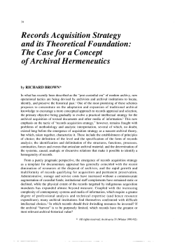 Records Acquisition Strategy and its Theoretical Foundation: The