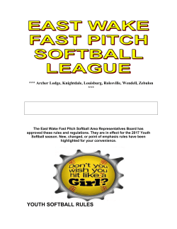 East Wake Girls Softball Rules