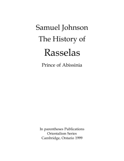 Rasselas - York University