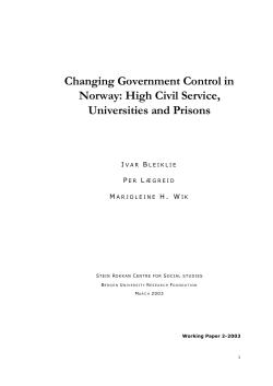 Changing Government Control in Norway: High Civil Service