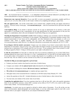 Nassau County, New York &bull; Assessment Review