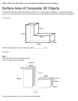 Surface Area of Composite 3D Objects