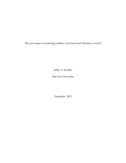 The root causes of enduring conflict