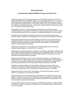 Dublin Declaration on Partnership to fight HIV/AIDS in Europe and