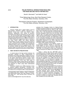 J1.2 POLAR-TROPICAL INTERACTIONS INVOLVING THE ROSS