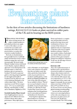 RHS The Plantsman June 2010 Evaluating plant hardiness