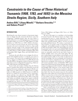 constraints to the cause of three Historical tsunamis