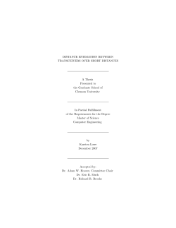Distance estimation between transceivers over short distances