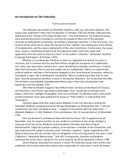 An Introduction to The Federalist