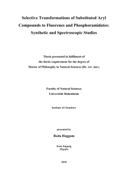 Synthetic and Spectroscopic Studies