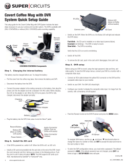 Covert Coffee Mug with DVR System Quick Setup