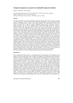 Temperate legumes: key-species for sustainable temperate mixtures