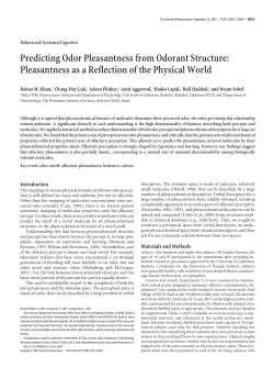 Predicting Odor Pleasantness from Odorant Structure