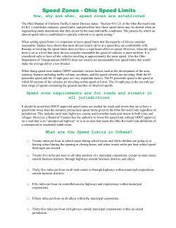 Speed Zones - Ohio Speed Limits