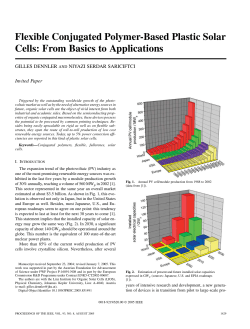 Flexible Conjugated Polymer-Based Plastic Solar Cells: From