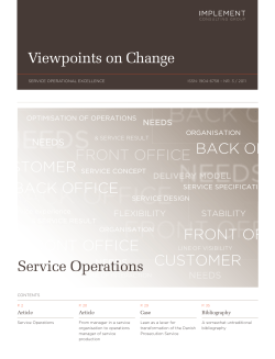Service Operations - Implement Consulting Group