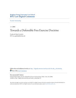 Towards a Defensible Free Exercise Doctrine
