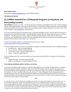 3.2M Awarded in - San Antonio Area Foundation