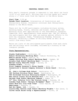Inaugural Parade History