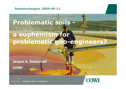 Problematic soils - a euphemism for problematic geo
