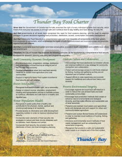 Thunder Bay Food Charter