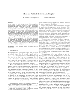 Hole and Antihole Detection in Graphs