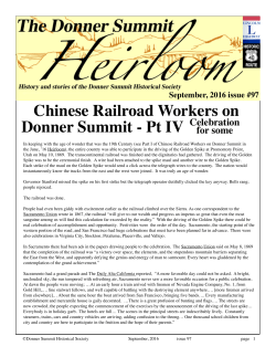 Chinese Railroad Workers on Donner Summit