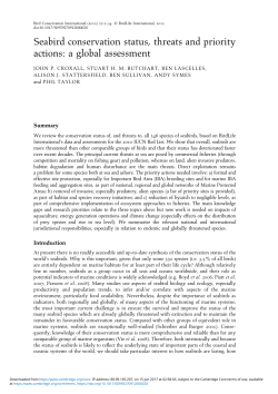 Seabird conservation status, threats and priority actions: a global