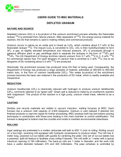users guide to msc materials depleted uranium