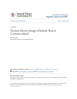 Thomas Moore`s Image of Ireland: Real or Commercialized