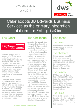 Calor adopts JD Edwards Business Services as