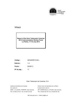 instrumentation plans at the GTC - Gran Telescopio CANARIAS