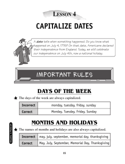 CAPITALIZE DATES