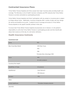 Contracted Insurance Plans - CHRISTUS Trinity Mother Frances