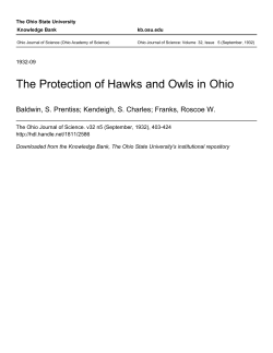 The Protection of Hawks and Owls in Ohio