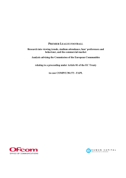 Research into viewing trends, stadium attendance, fans
