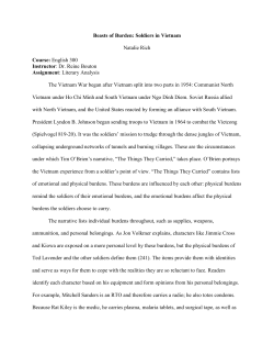 Beasts of Burden: Soldiers in Vietnam Natalie Rich Course: English