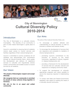 Cultural Diversity Policy 2010-2014