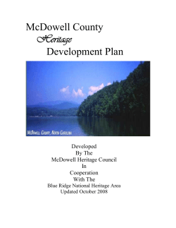 McDowell County - Blue Ridge National Heritage Area