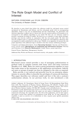 The role graph model and conflict of interest