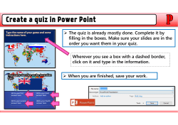 Lesson 4 - Click the answer quiz