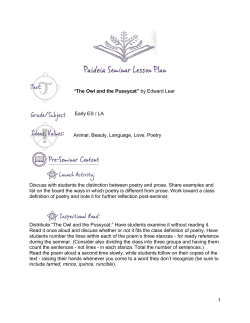 The Owl and the Pussycat - National Paideia Center