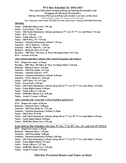 Bus Schedule - Paradox Valley School