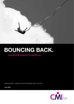 bouncing back.
