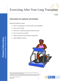Exercising After Your Lung Transplant