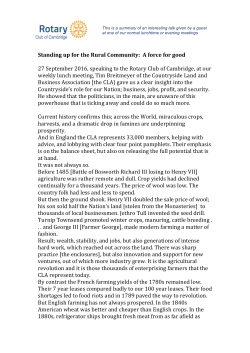 Standing up for the Rural Community - Rotary