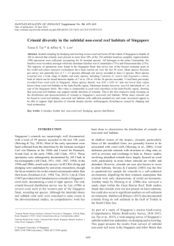 Crinoid diversity in the subtidal non