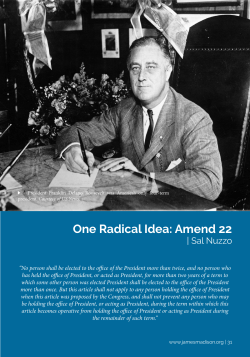 One Radical Idea: Amend 22